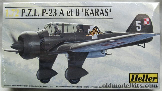 Heller 1/72 PZL P-23 A/B Karas - Polish or Romanian Air Forces, 80247 plastic model kit